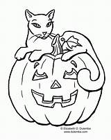 Halloween Coloring Cat Pages Cats Pumpkin Printable Print Clip Color Spooky Oswald Scary Clipart Kids Broom Cute Sheet Kittens Chat sketch template