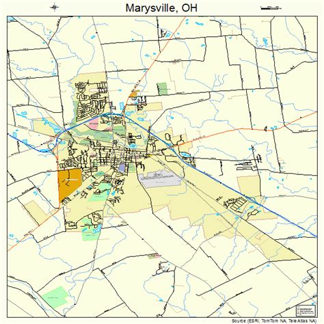marysville ohio street map