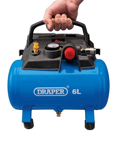 draper   litre oil  small compact portable air  compressor hp primetools
