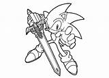 Sonic Coloring Pages Knight Hedgehog Books Book sketch template