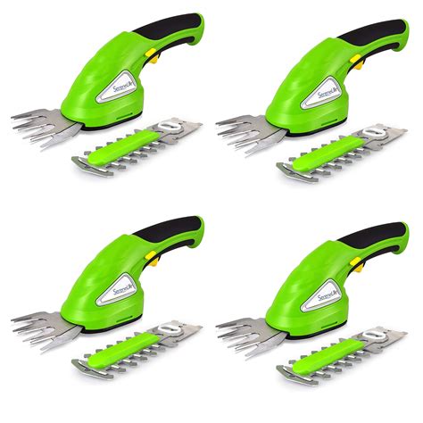 serenelife rechargeable electric handheld cordless grass clipper hedge trimmer  pack