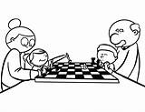 Ajedrez Dibujar Kids Openclipart Jugando Ele Describir Duplik Similars Chessboard sketch template