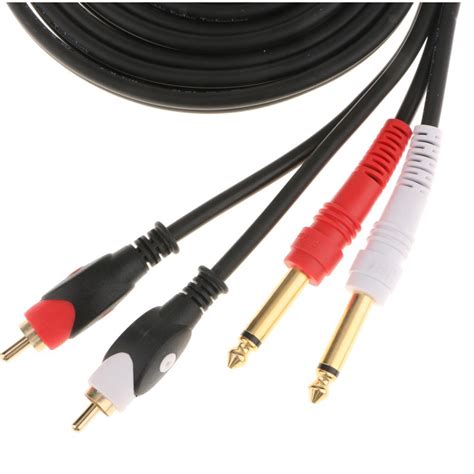 dual  mm mono male jack  dual rca male audio cable  mic mixer ebay