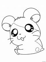 Coloring Hamtaro Anime Pages Cute Printable Print Book sketch template
