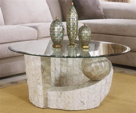 Stone Coffee Table With Glass Top Stone Coffee Table Stylish Coffee