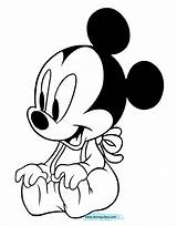 Coloring Baby Mickey Pages Disney Babies Printable Disneyclips sketch template