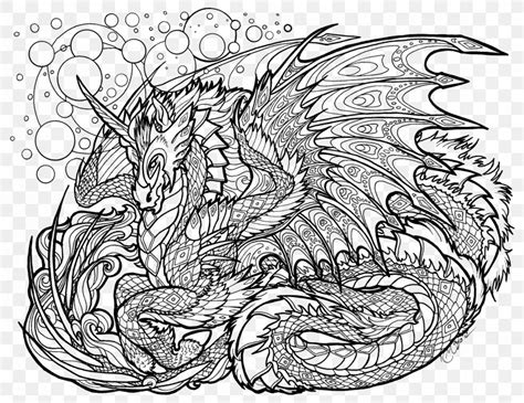 coloring book adult dragon mandala drawing png xpx coloring