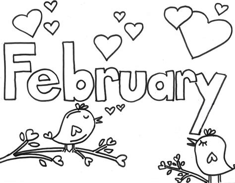 february  coloring page  printable coloring pages  kids