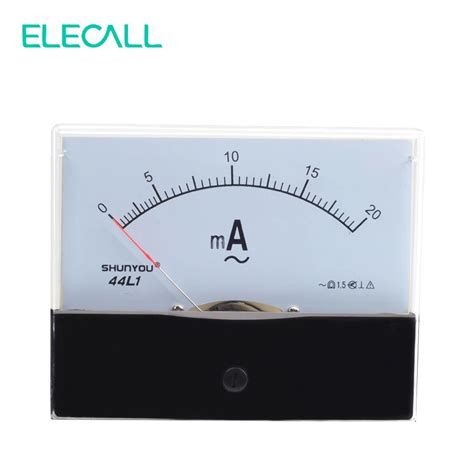 elecall  ma rectangle panel ac   analog ammeter amper meter