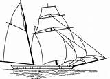 Ship Sailing Openclipart Vela Clipper Veliero Barche sketch template