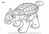 Ankylosaurus Dinosaur Train Draw Drawing Hank Step Cartoon Tutorials Drawingtutorials101 Getdrawings Learn sketch template