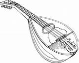 Mandolin Clipart Drawing Line Clip Sketch Bowlback Vector Mando Cat Cliparts Graphics Simple Vectors Clipground Getdrawings Large Collection sketch template