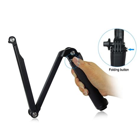 buy universal action camera accessories collapsible   monopod mount camera