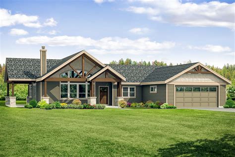 plan da craftsman ranch home plan  vaulted covered patio ranch house plans country