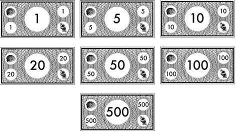 printable play money coloring pages  images printable play