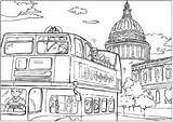 London Colouring Coloring Pages Seeing Sight Sightseeing Printable Bus Cathedral St Sights Paul Activityvillage Print Choose Board sketch template