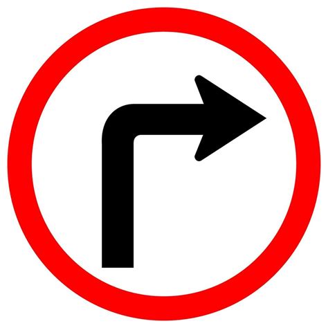 turn  traffic road sign isolate  white backgroundvector