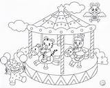 Coloring Pages Carousel Crayola Horse Related sketch template