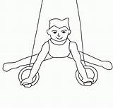 Coloring Pages Gymnastics Printable Boys Library Clipart sketch template