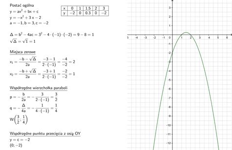narysuj wykres funkcji kwadratowej o wzorze ogólnym f x x2 3x 2