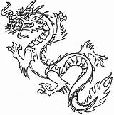 Dragon Chinese Coloring Pages Kids Printable Dragons Colouring Year Template Oriental Head Simple Japanese Children Clip Style Make Outline sketch template