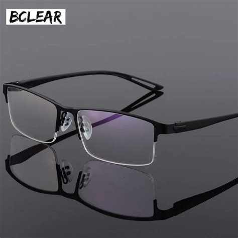 tr90 titanium alloy glasses frame men semi rimless square eye glass