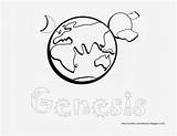Genesis Coloring Sunday Pages School sketch template