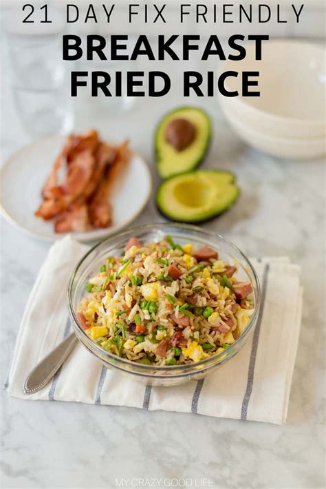 breakfast rice  bacon   clear bowl healthy breakfast recipes