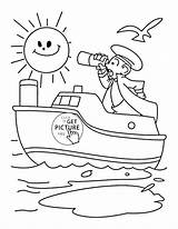 Coloring Ship Pages Kids Cruise Captain Disney Transportation Drawing Mayflower Printables Boat Color Wuppsy His Getcolorings Printable Print Designlooter Getdrawings sketch template
