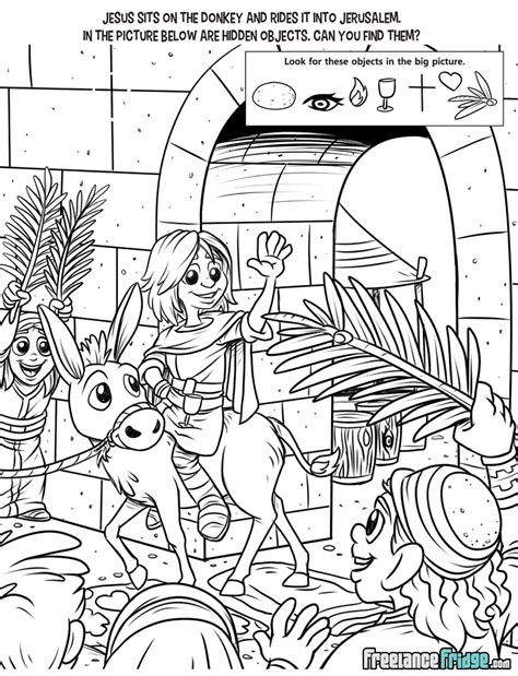 jesus riding donkey coloring page coloring pages
