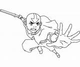 Aang Coloring Pages Avatar Colouring Random State Template sketch template