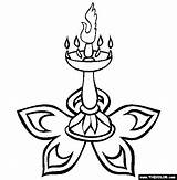 Diwali Coloring Pages Drawings Flower Candle Lights1 Family Clipart Designs Popular sketch template