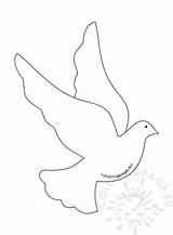 Dove Flying Pattern Large Coloring sketch template
