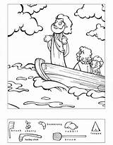 Jesus Storm Calms Coloring Bible Hidden Kids Preschool Puzzles Activities Pages Printable Puzzle Sheets School Sunday Objects Story Crafts Lessons sketch template