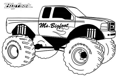 monster truck  transportation  printable coloring pages