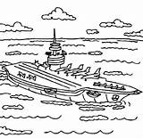 Carrier Aircraft Coloring Pages Sea Coloringsky Ship Color Pure Car sketch template