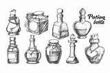 Potion Bottle Drawing Potions Sketches Poison sketch template