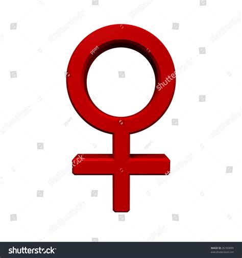 red female sex symbol computer generated 3d photo rendering