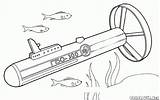 Nuclear Coloring Pages Underwater Sonar Submarine Transport 1624 78kb Bathyscaphe Vehicle sketch template