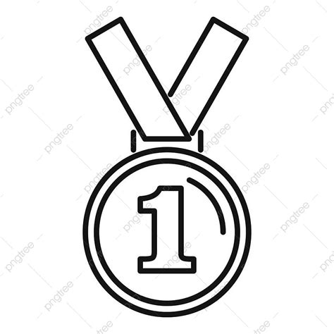 gold medal icon outline vector medal drawing outline drawing medal