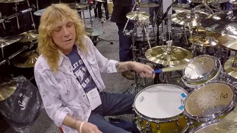 Original Guns N Roses Drummer Steven Adler Behind The Soultone Kit At