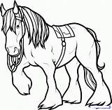 Horse Coloring Pages Color Drawing Clydesdale Draw Draft Horses Colouring Kids Print Step Printable Angus Drawings Template Brave Clipartmag Dragoart sketch template