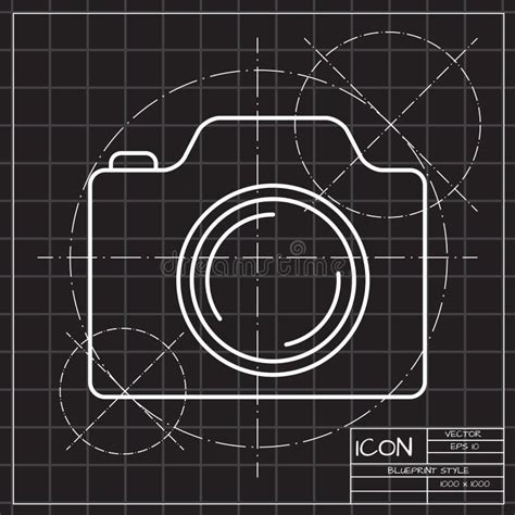 camera blueprint stock illustration illustration  lens