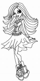 Coloring Monster High Spectra Deviantart Pages Vondergeist Drawings Elfkena Drawing sketch template