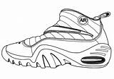 Basketball Coloring Shoes Pages Printable sketch template