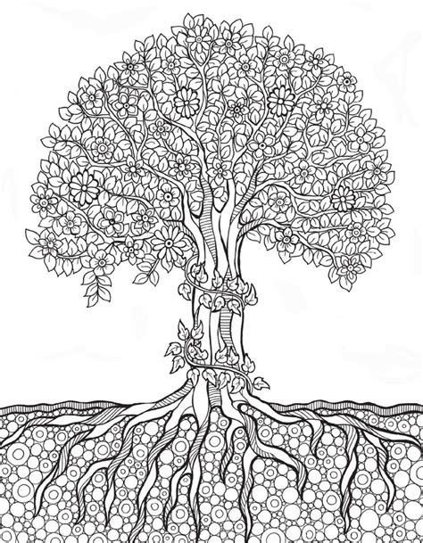 images  tree art coloring pages  pinterest trees