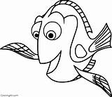 Dory Finding Nemo Tang Coloringall Octopus Turtles sketch template