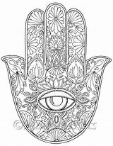 Coloring Pages Adult Eye Printable Print Mandala Color Hand Hamsa London Drawing Adults Drawn Hands Evil Sins Impaired Visually Colouring sketch template