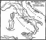 Coloring Peninsula Map Empire Italy Apennine Ancient Rome Gutenberg Sheet Peoples Pages Designlooter Drawings 79kb Central sketch template