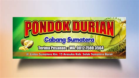 Desain Spanduk Jualan Durian Coreldraw Youtube
